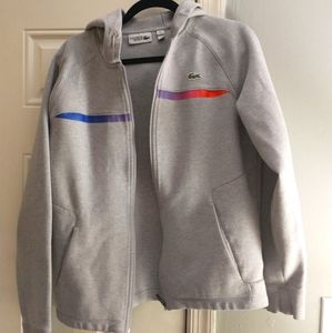 Lacoste fleece zipper sweatshirt
